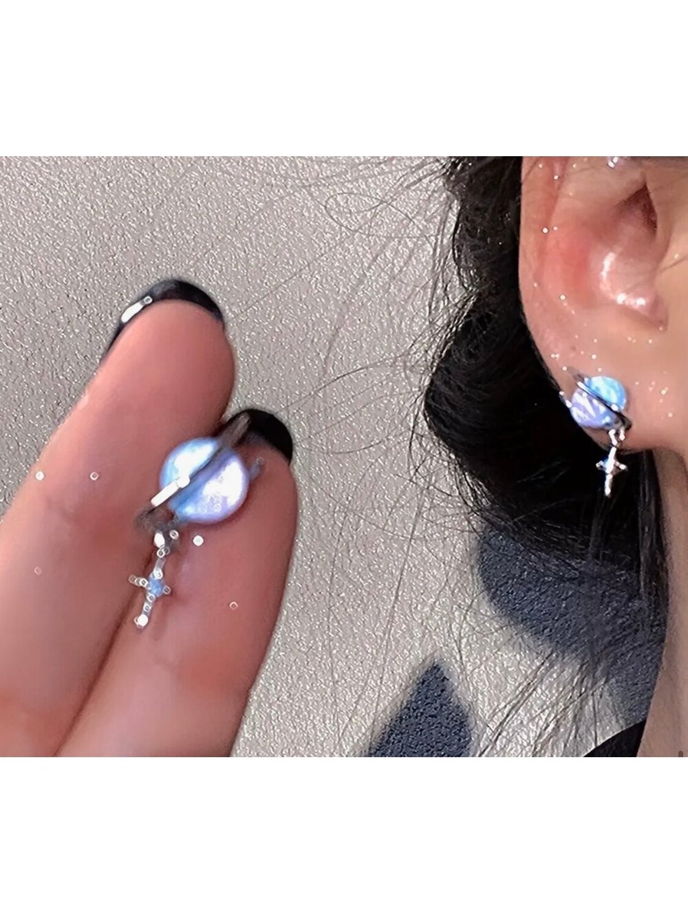 New - Unique - Starry Planet Dangle Drop Earrings